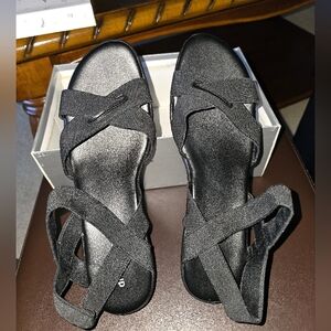 dressbarn Black Strappy Sandals